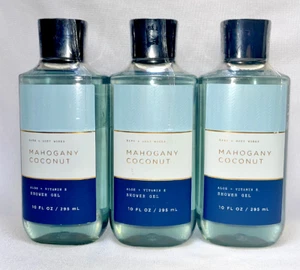 3 Mahogany Coconut Men's Shower Gel Bath & Body Works 10 fl oz - Picture 1 of 1