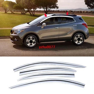 For Buick Encore 2014-2019 Chrome Window Vent Shades Sun Rain Guards Door Visors - Picture 1 of 6