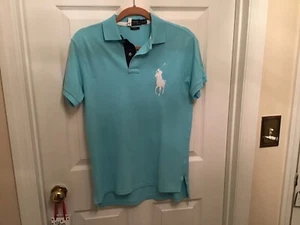 Polo Ralph Lauren Custom Fit S/P Aqua Blue - Picture 1 of 8
