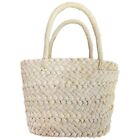 Summer Handmade Small Woven Bag Corn Husk Handbag Basket Straw Rattan Bag Pv3