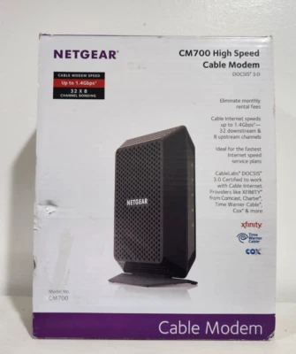 Netgear CM700 High-Speed Cable Modem DOCSIS 3.0 Gigabit for Fast Internet - Image 1 of 4