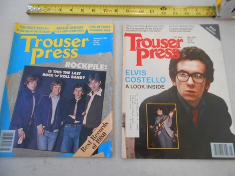 VINTAGE LOT 2 1981 NO. 59  61 TROUSER PRESS MAGAZINE THE POLICE WINWOOD WHO RARE Cover