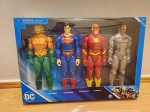 DC'S Aquaman, Superman, The FLash and Cyborg 12 inch Action Figures Included - Picture 1 of 12