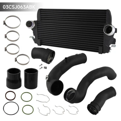 Intercooler w/ Charge Pipe Kit + Boost Pipe For BMW F10 FX 535i 640i 740i N55  - Image 1 of 4