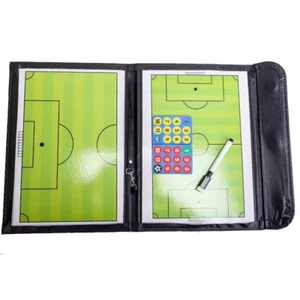 Sport Football Coaching Tactics Boards Magnetic Pen Leather Folding - Picture 1 of 7