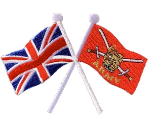British Army Crest Union jack crossed flag Iron or sew on patch - Picture 1 of 1