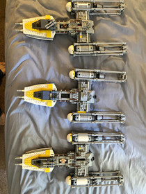 LEGO Star Wars Y-wing Starfighters Lot - 3 Assembled Built Ships (75172)