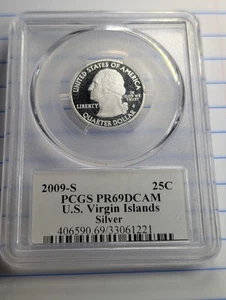 2009 s silver US Virgin Islands quarter PCGS PR 69 DCAM - Picture 1 of 2