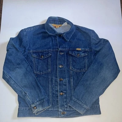 Chaqueta Rustler de Colección para Mujer Mediana Recortada Denim Camionero Bicicleta Envejecida 79111 Foto 1 de 4
