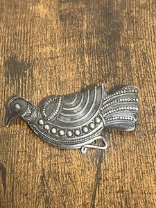 Vintage Sterling Vogel Brosche Anstecknadel Perlen Umriss Pin 925 - Bild 1 von 7