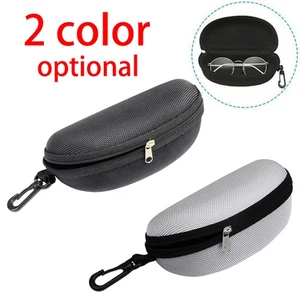 Eye Glasses Case Box Sunglasses Protector Hard Zipper Belt Clip Portable - Picture 1 of 10