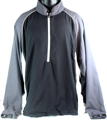 Пуловер ветровка для гольфа Footjoy серый, черный и белый XXL, 2 кармана на молнии 2XL - Изображение 1 из 4