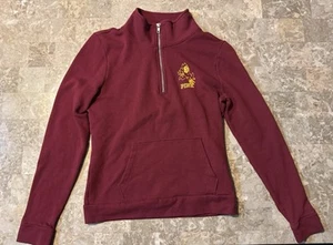 Victoria's Secret PINK Arizona State ASU Sun Devils Shirt sequence Sweater Zip - Picture 1 of 8