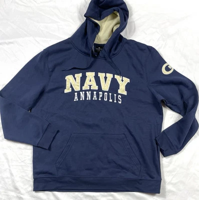 Colosseum Navy Blue Navy Midshipmen Double Arch Pullover Hoodie Sleeve GT Sz XXL - Image 1 of 4