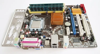 ASUS P5QPL-AM Intel Mainboard LGA775DDR2 USB2 Bundle CPU RAM Zub. #8461 - Bild 1 von 3