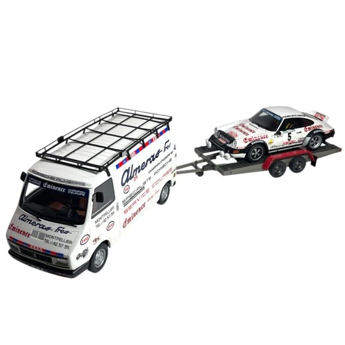 Set Modellini Auto Ottomobile 1/18 Citroen C35 + Porsche 911 SC GR.4 #5 Rally... - Immagine 1 di 4