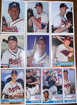 Atlanta Braves 2015 Topps ARCHIVES Series Team Set Chipper Jones Freddie Freeman - Image 1 of 4