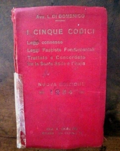 I CINQUE CODICI.- leggi connesse -articoli e Codici penali 1930 e 1889- an 1934 - Picture 1 of 3