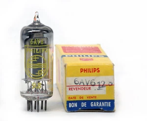 6AV6/EBC91 PHILIPS NOS FRANCE Tube Röhre Valvula Lampe Valve 진공관 真空管 电子管 - Picture 1 of 1