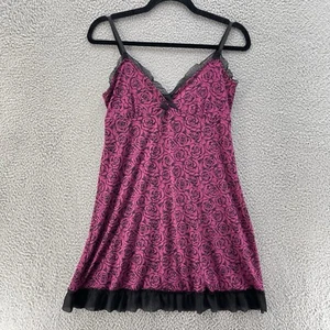 Marilyn Monroe Babydoll Dress Women Medium Wine Lace Trim Y2K Fairycore Coquette - Picture 1 of 11