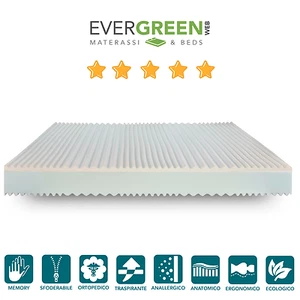 MATERASSO MEMORY SINGOLO SFODERABILE 85x200 h24cm ORTOPEDICO ANALLERGICO OFFERTA - Imagen 1 de 4