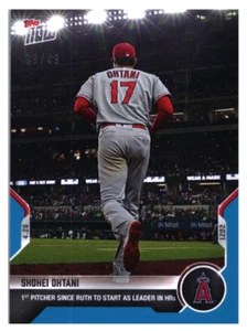 Topps Now #137 2021, Shohei Ohtani Rookie, Angels, Blue/49, First 50/50 - Imagen 1 de 2