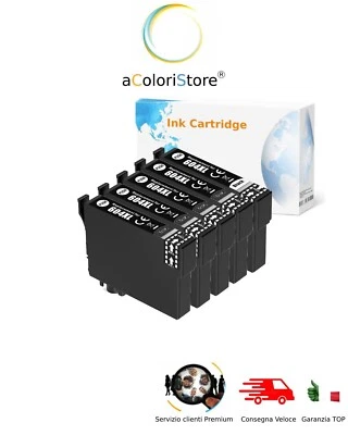 5 Cartucce compatibili per 604 XL epson workforce XP- 2200 2205 3200 4200 NERE