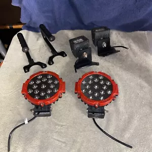 Jeep Wrangler (2) Interior Grab Handles/(2) 3” & (2) 7” LED Off Road Lights-Used - Picture 1 of 18