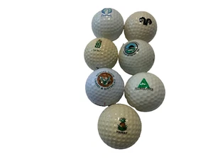 Lot of Seven (7) Collectible Logo Golf Balls one signed Pres Nixon library - Picture 1 of 5