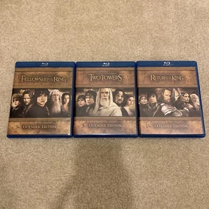 The Lord of the Rings LOTR Extended Edition Blu-Ray DVD Movies Set 15 Discs - Picture 1 of 18