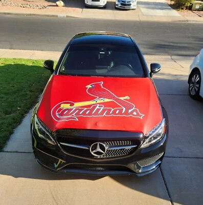 St Louis Cardinals Auto Hood Cover | Sports | Hood Flags | MLB Flags 150x120cm - Image 1 of 4