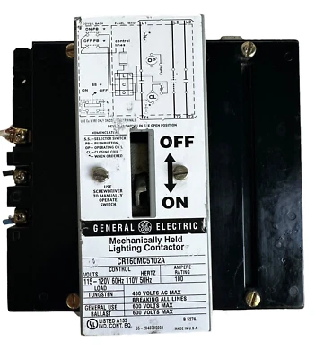 GE Lighting Contactor CR160MC5102A 100A 600V 3P Mechanically Held Industrial - Image 1 of 4