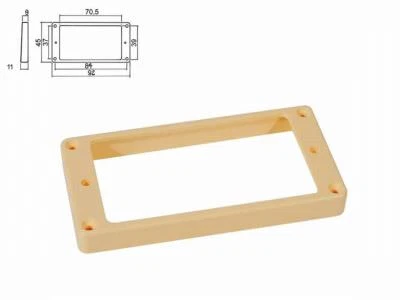 Humbucker - Rahmen ML-Factory® in creme Brücken-Position / für gerade Decke
