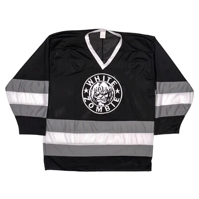 Camiseta deportiva de hockey zombi blanca vintage G.E.M. Negro/Blanco/Gris Talla Única Foto 1 de 4