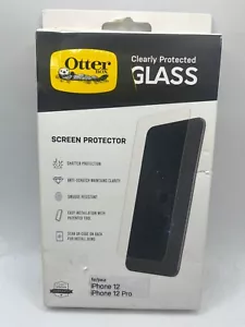 Protector de pantalla de vidrio claramente protegido OtterBox para iPhone 12 y iPhone 12 Pro - Imagen 1 de 4