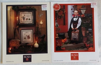 Bush Printworks Lot of 2 Shepherds Eve Vlad Vampire Cross Stitch Pattern Graph - Image 1 of 4