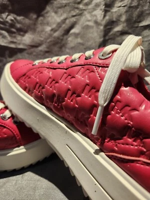 Zapatilla deportiva MICHAEL Michael Kors Emmett con logotipo con cordones en rojo rubí talla 6 Foto 1 de 4