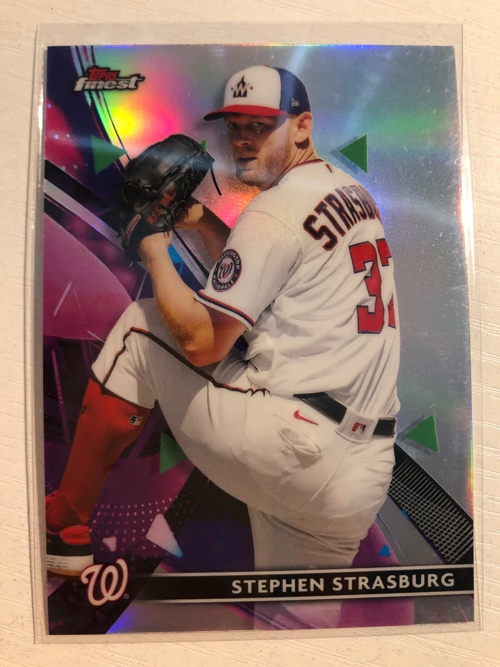 2021 Topps Finest Refractor Stephen Strasburg Nationals 51 - Image 1 of 1