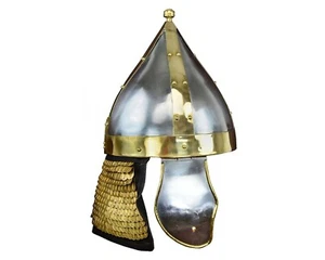 Casco de Arquero Auxiliar Romano - Auténtica Armadura de Caballería Antigua con Latón. - Imagen 1 de 4