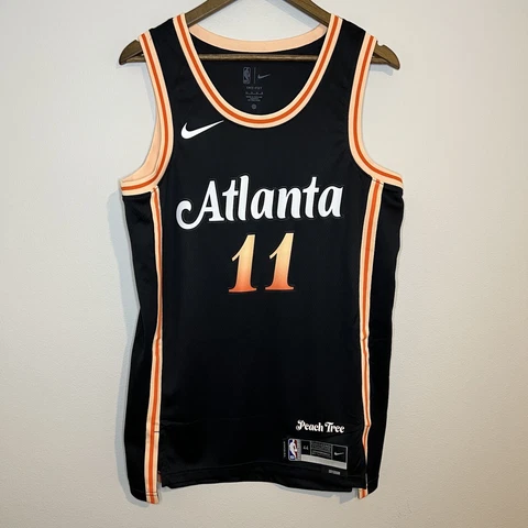Nike Atlanta Hawks Trae Young Peach Tree Authentic City Edition Men’s Size M 44 Cover