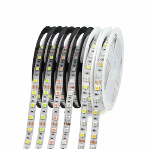 24V 12V 5M SMD LED 5050 RGB RGBW RGBWW 60led/m 300 LED Flexible Tape Strip Light - Picture 1 of 50