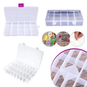 15/24 Removable Grid Storage Box Compartments Small Toys Ornaments Kids Travel - Picture 1 of 20