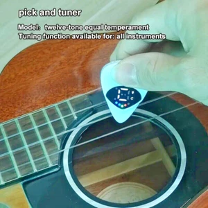 Guitar Tuner Guitar Pick - Dual-Function Musical Instrument Tune-N-Pick - Picture 1 of 9