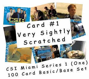 CSI Miami Series 1 (One) - 100 Card Basic/Base Set - card #1 Slightly Imperfect - Picture 1 of 6
