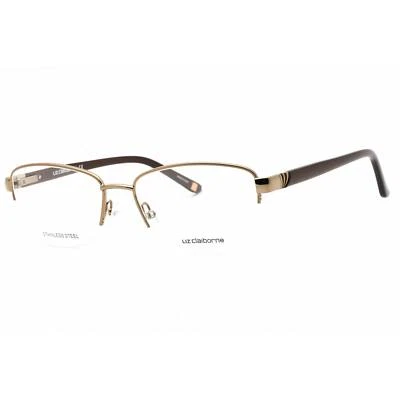 Anteojos para mujer Liz Claiborne 52 mm marrón claro marco de media montura L 662 0TUI 00 Foto 1 de 2