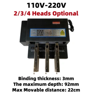 2/3/4 Head Electric Stapler Commercial Automatic Card Binding Machine Binder New - Picture 1 of 18