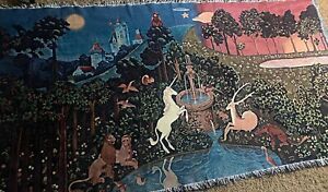 The Last Unicorn – Official Woven Wall Tapestry 4.5ft X 7.5ft by Peter S. Beagle