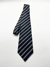 Joseph & Feiss Blue 100% Silk Diagonal Stripes Print Classic Neck Tie