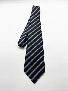 Joseph & Feiss Blue 100% Silk Diagonal Stripes Print Classic Neck Tie - Picture 1 of 3