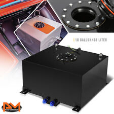 10 Gallon Lightweight Aluminum Coated Fuel Cell/Gas Tank+Level Sender Black Cap